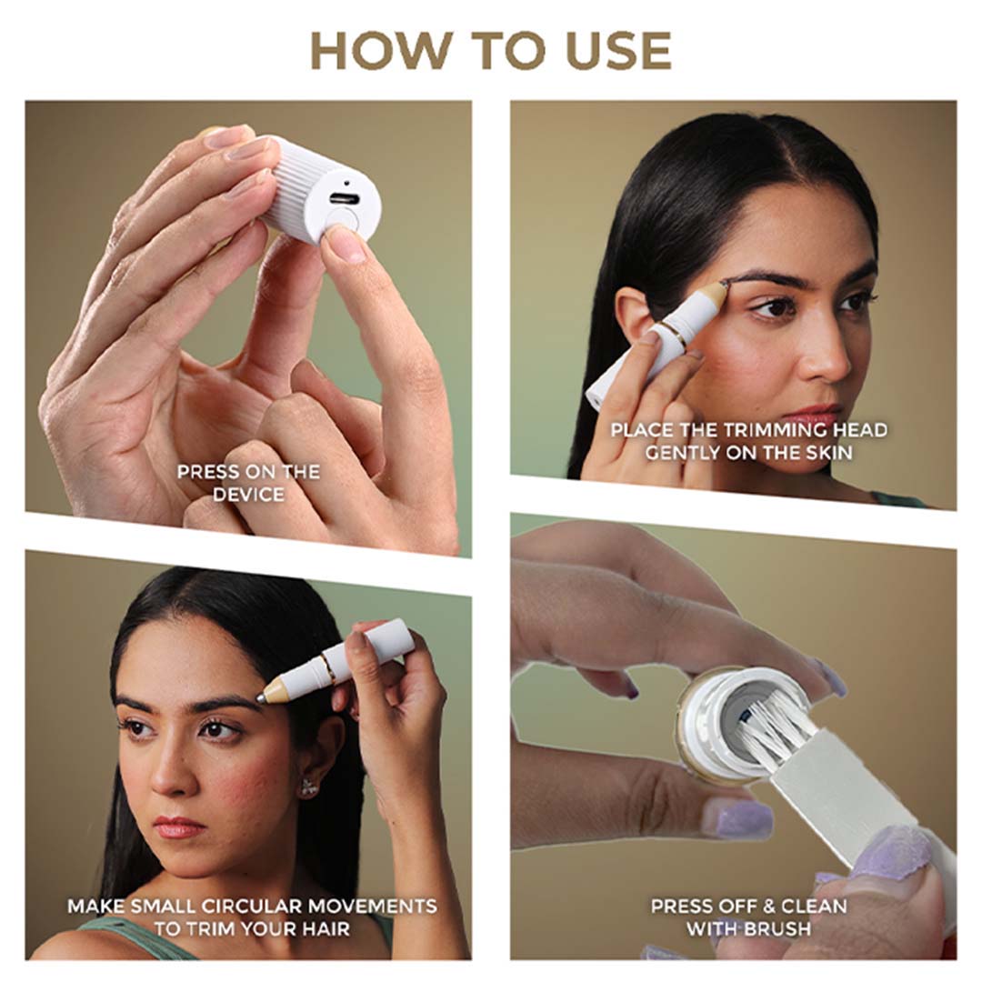 Winston Eyebrow Trimmer for Painless Hair Removal with Rechargeable Battery Operation