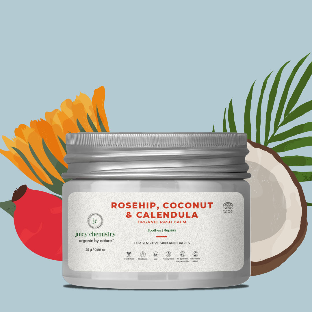 Vanity Wagon | Buy Juicy Chemistry Junior Care, Organic Diaper Rash Balm with Rosehip, Coconut and Calendula