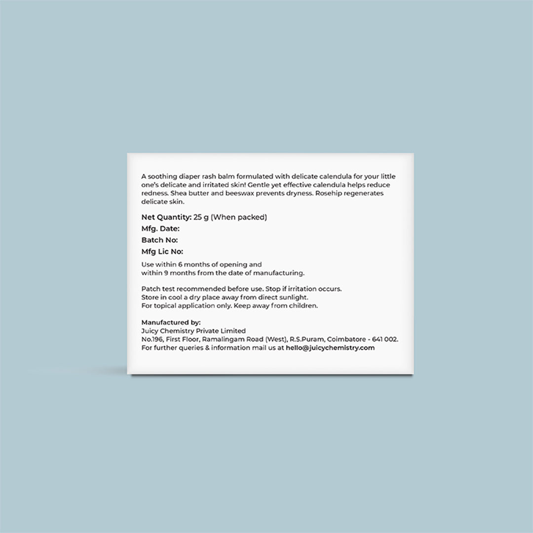 Vanity Wagon | Buy Juicy Chemistry Junior Care, Organic Diaper Rash Balm with Rosehip, Coconut and Calendula