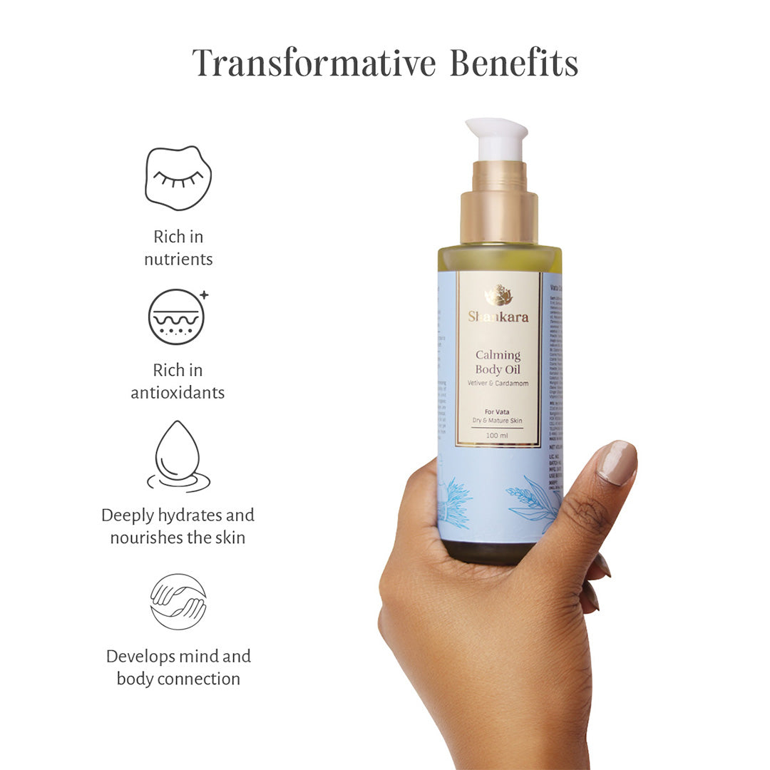 Vanity Wagon | Buy Shankara Calming Body Oil with Vetiver and Cardamon