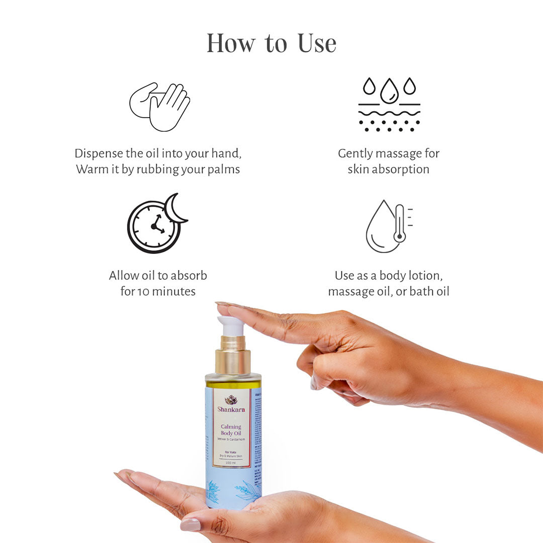 Vanity Wagon | Buy Shankara Calming Body Oil with Vetiver and Cardamon