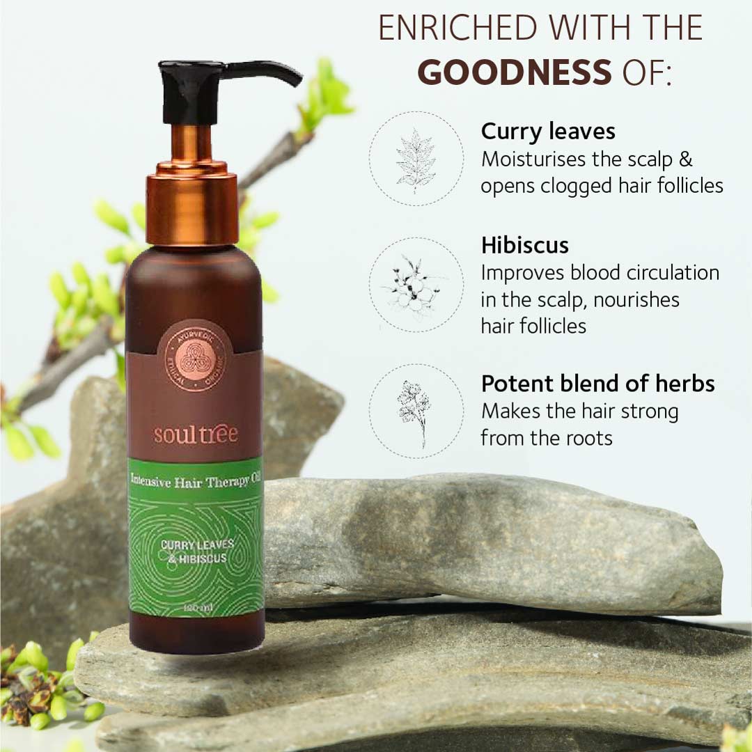 Vanity Wagon | Buy SoulTree Intensive Hair Therapy Oil with Curry Leaves & Hibiscus