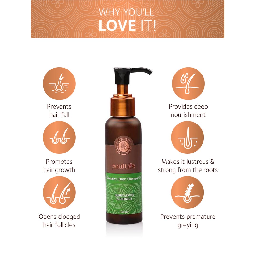 Vanity Wagon | Buy SoulTree Intensive Hair Therapy Oil with Curry Leaves & Hibiscus