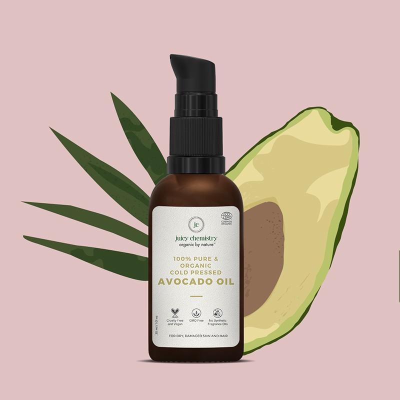 Vanity Wagon l Buy Juicy Chemistry 100% Organic Avocado Cold Pressed Carrier Oil