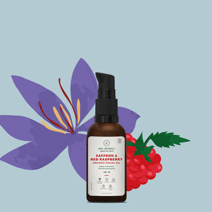 Vanity Wagon | Buy Juicy Chemistry Organic Facial Oil for Illuminating and Moisturizing with Saffron and Red Raspberry