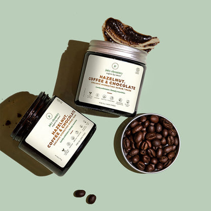 Vanity Wagon | Buy Juicy Chemistry Organic Hydrating Scrub/ Mask for Dry and Mature Skin with Hazelnut, Coffee and Chocolate