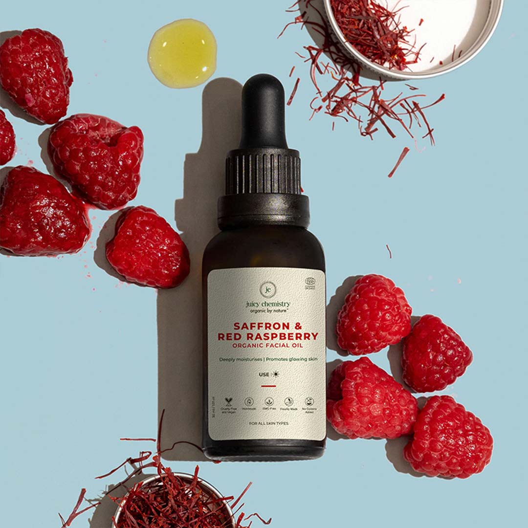 Vanity Wagon | Buy Juicy Chemistry Organic Facial Oil for Illuminating and Moisturizing with Saffron and Red Raspberry