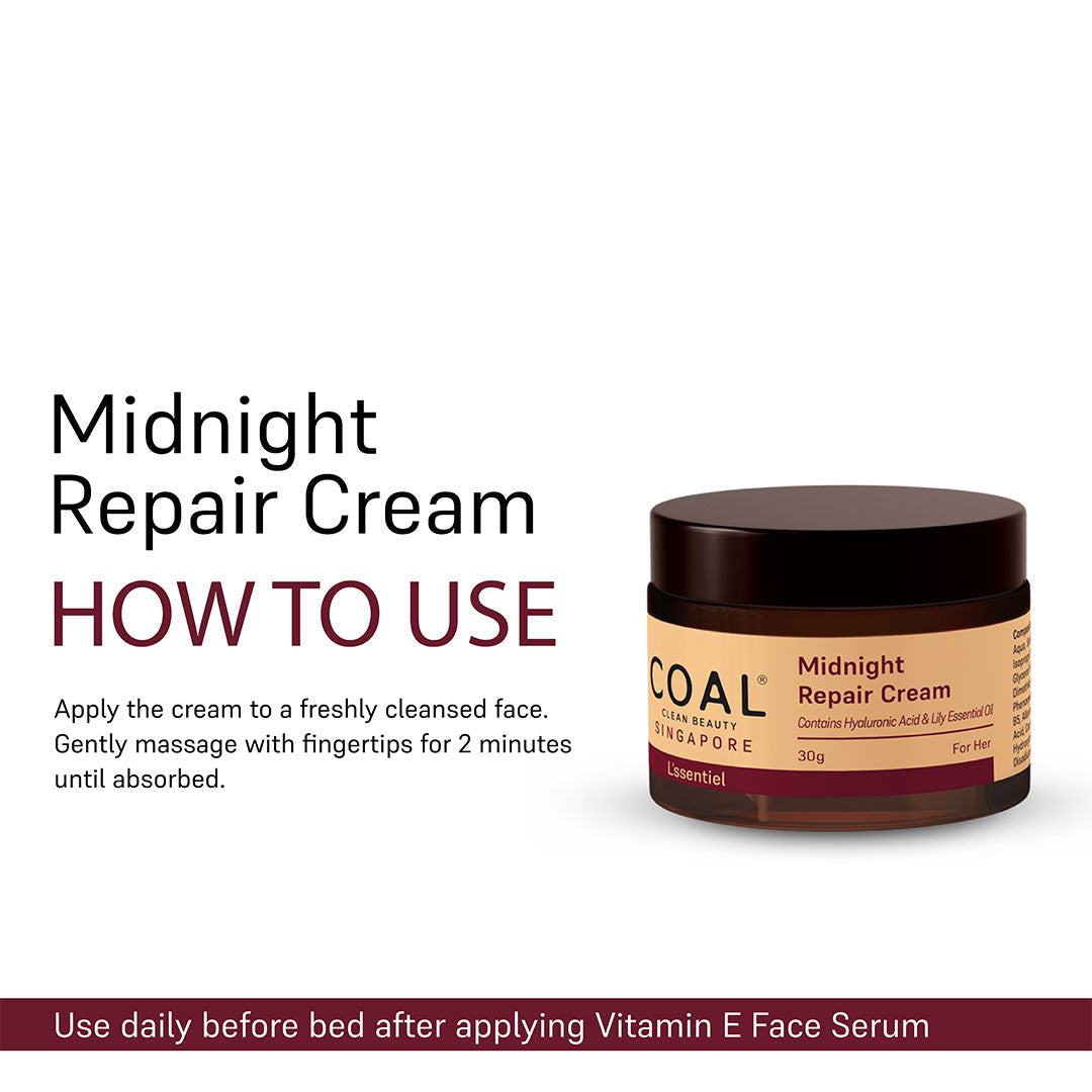 Vanity Wagon | Buy COAL Clean Beauty Midnight Repair Cream with Hyaluronic Acid & Lily Essential Oil