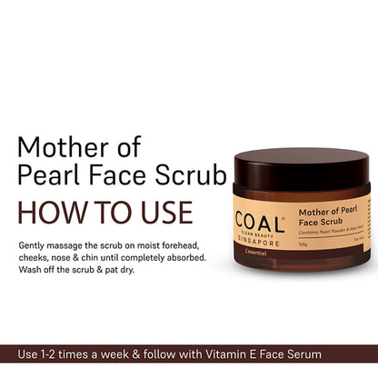 Vanity Wagon | Buy COAL Clean Beauty Mother of Pearl Face Scrub with Aloe Vera for Him