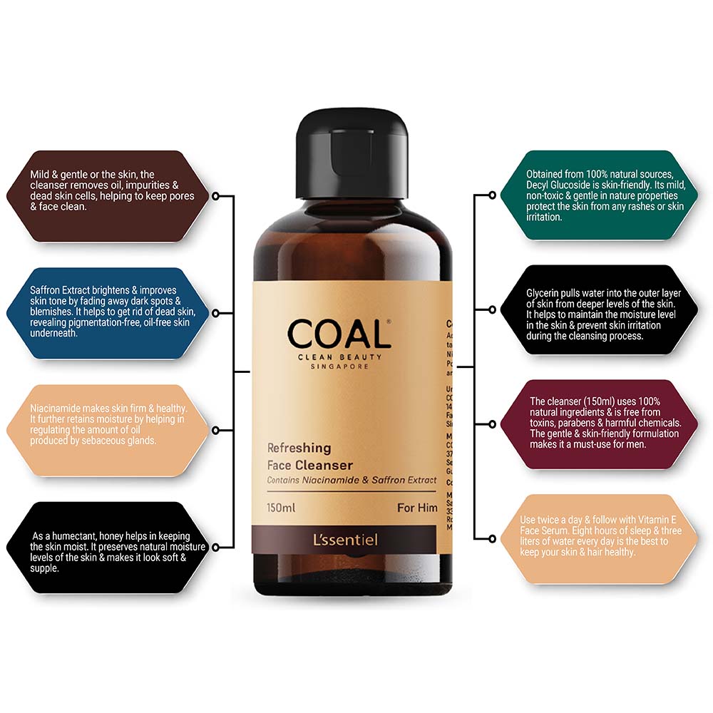 Vanity Wagon | Buy COAL Clean Beauty Refreshing Face Cleanser with Niacinamide & Saffron Extract