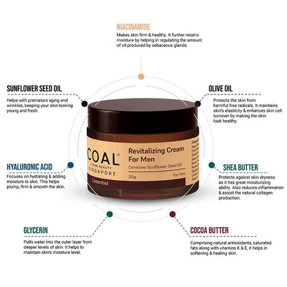 Vanity Wagon | Buy COAL Clean Beauty Revitalizing Cream with Sunflower Seed Oil for Men