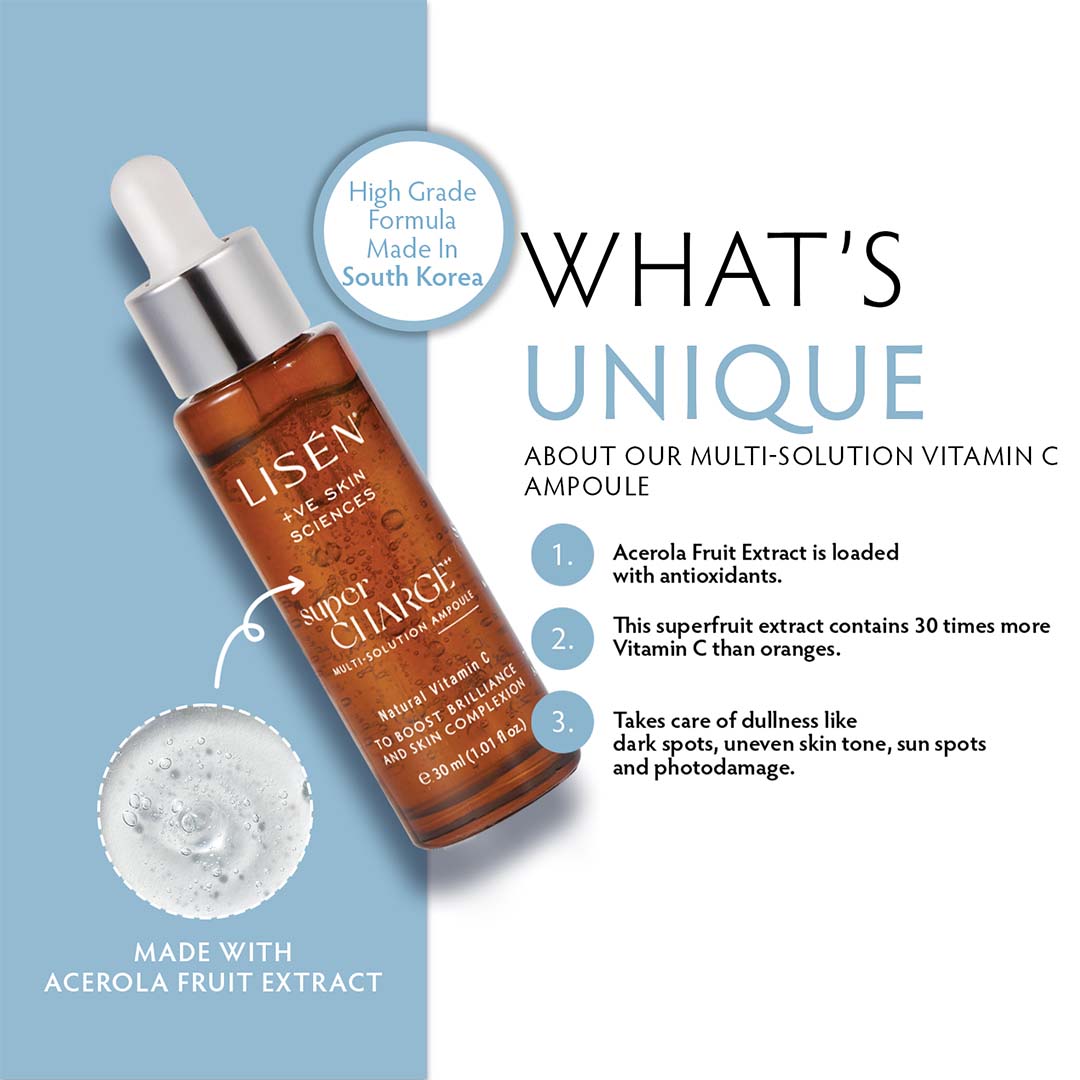 LISEN Supercharge ++ Multi-Solution Ampoule with Natural Vitamin C