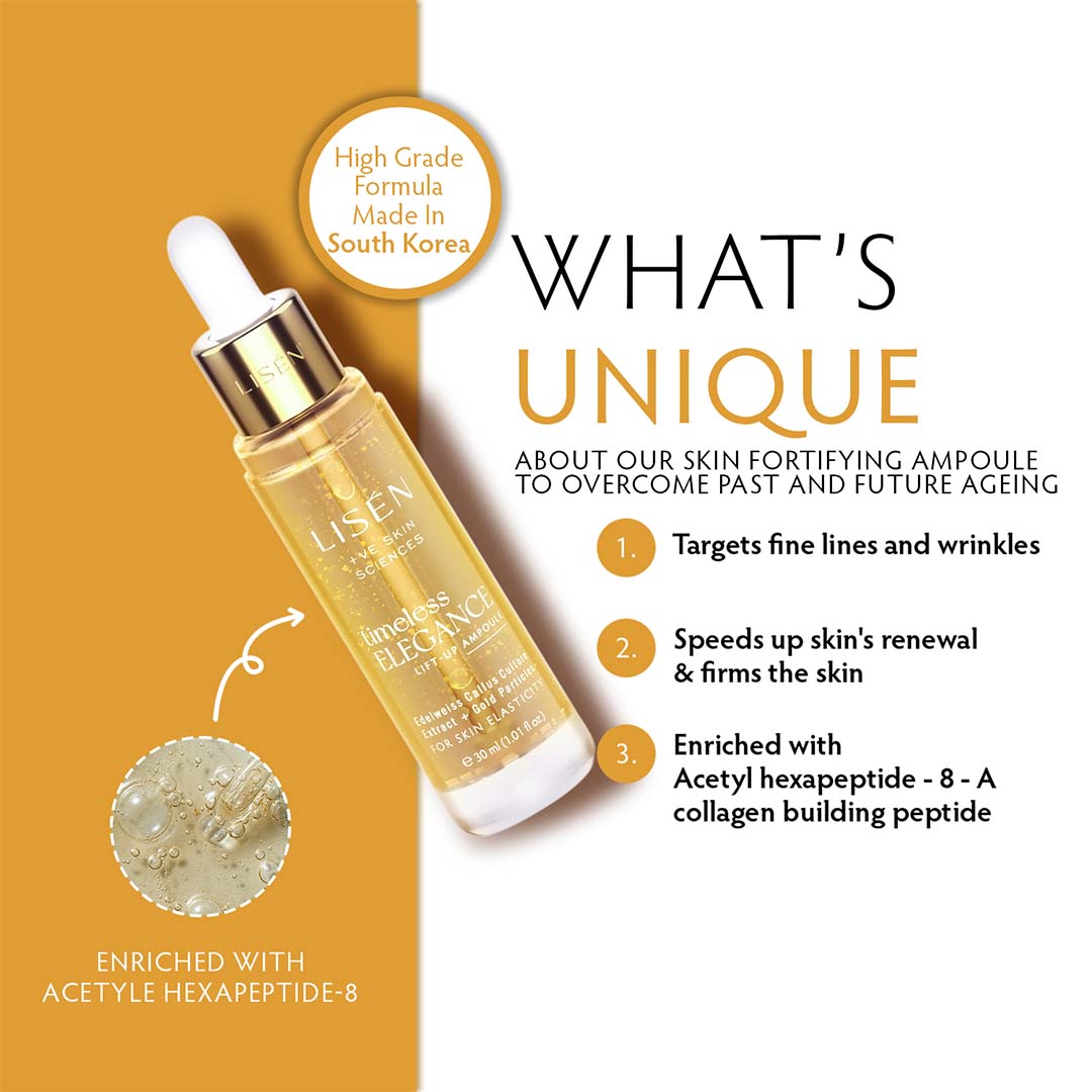LISEN Timeless Elegance Lift Up Ampoule with Edelweiss & Gold Particles