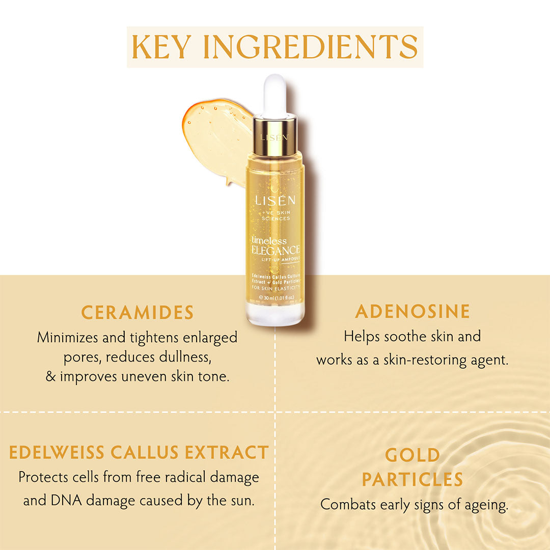 LISEN Timeless Elegance Lift Up Ampoule with Edelweiss & Gold Particles