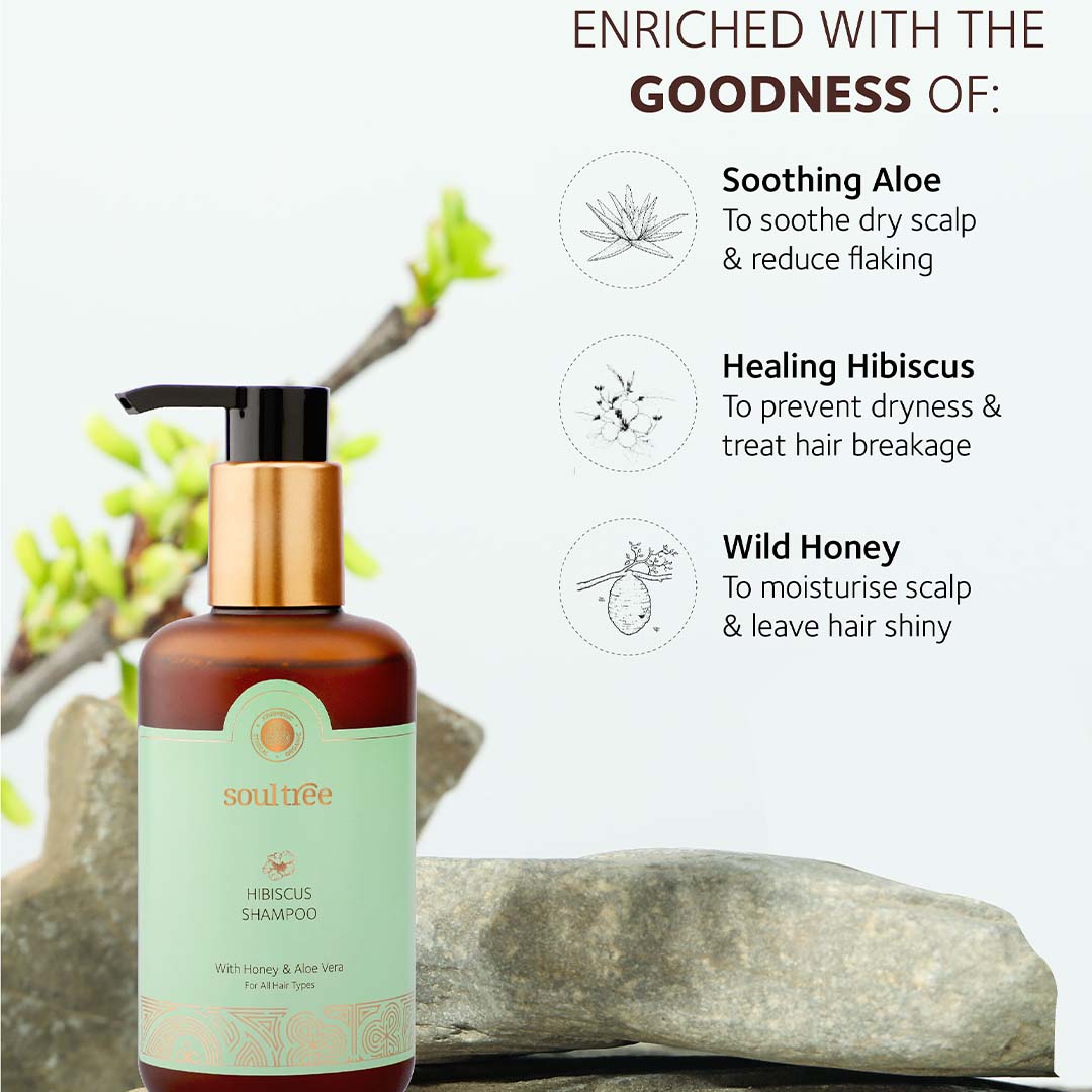 SoulTree Hibiscus Shampoo with Honey & Aloe Vera
