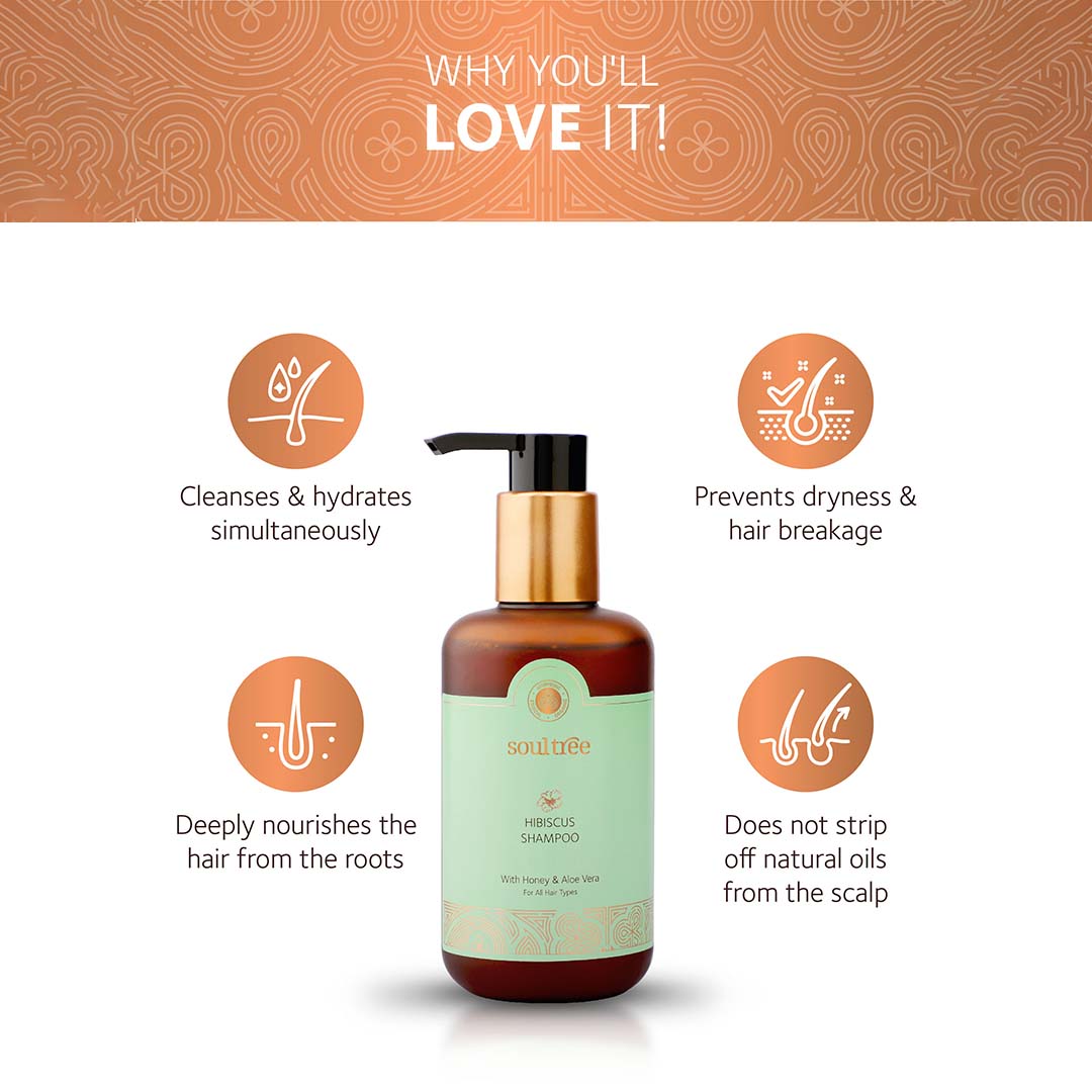 SoulTree Hibiscus Shampoo with Honey & Aloe Vera