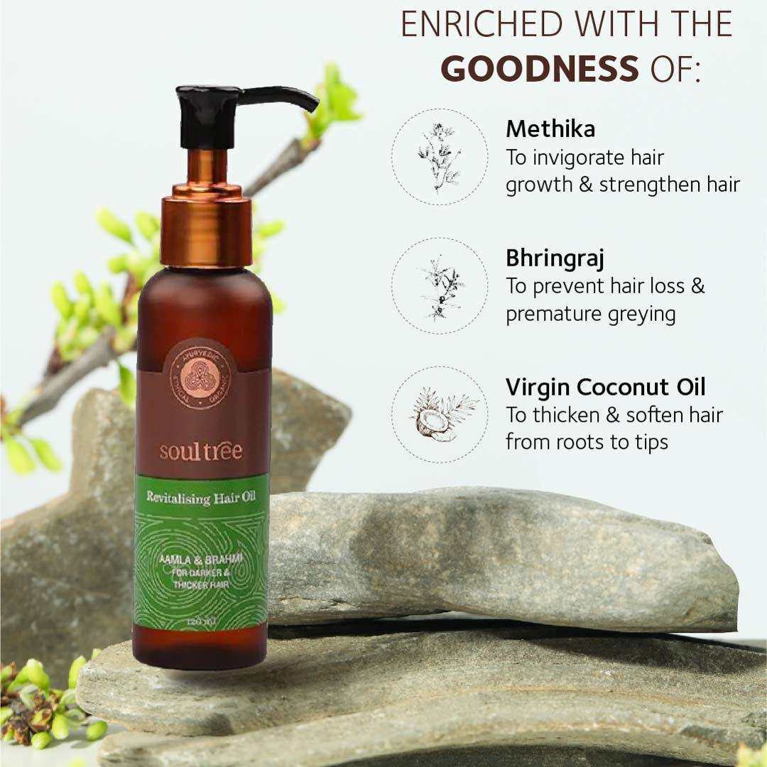 Vanity Wagon | Buy SoulTree Revitalising Hair Oil with Aamla & Brahmi