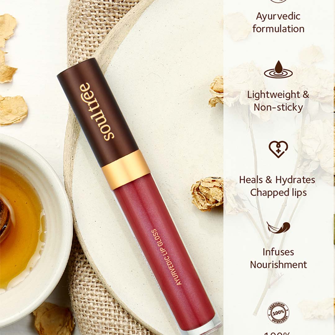 Vanity Wagon | Buy Soultree Ayurvedic Lip Gloss, Lush Berry-1